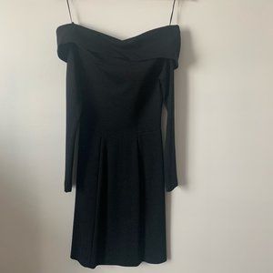 Black French Connection Little Black Dress, Off Shoulder, US Size 2